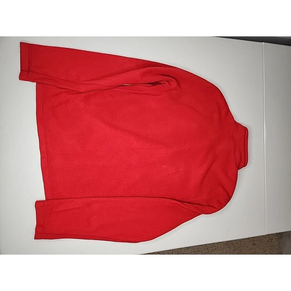 Men's North Face Sweater Red Fleece M 1/4 Zip Outdoors Hike CampHunting Men's S